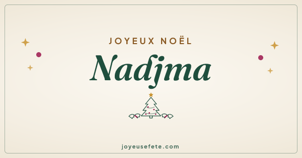 Image « Joyeux Noël Nadjma » au format large