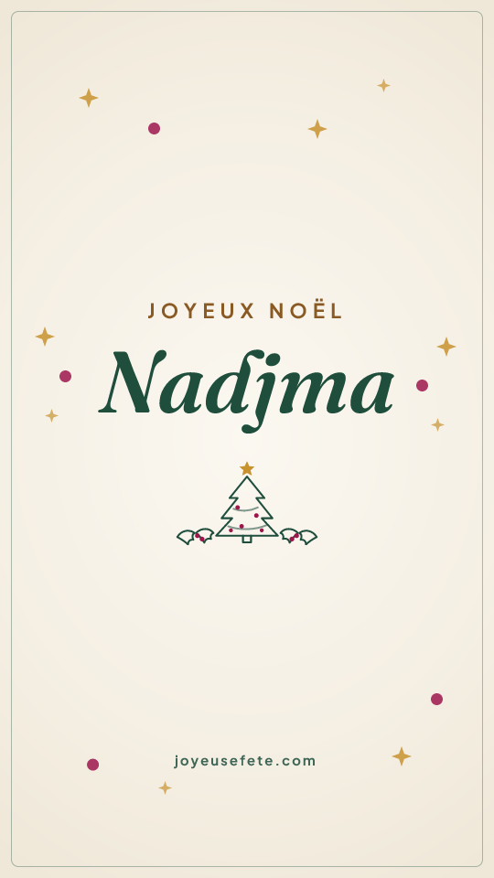 Image « Joyeux Noël Nadjma » au format story
