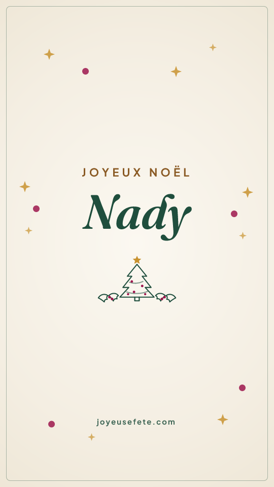 Image « Joyeux Noël Nady » au format story