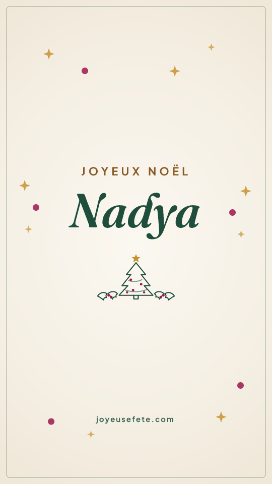 Image « Joyeux Noël Nadya » au format story