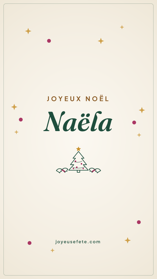 Image « Joyeux Noël Naëla » au format story