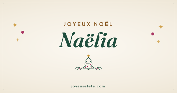 Image « Joyeux Noël Naëlia » au format large