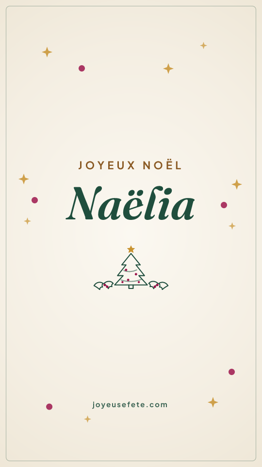 Image « Joyeux Noël Naëlia » au format story