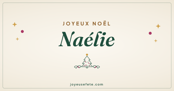 Image « Joyeux Noël Naélie » au format large