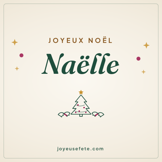 Image carrée « Joyeux Noël Naëlle » pour WhatsApp