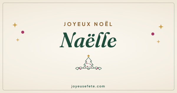 Image « Joyeux Noël Naëlle » au format large