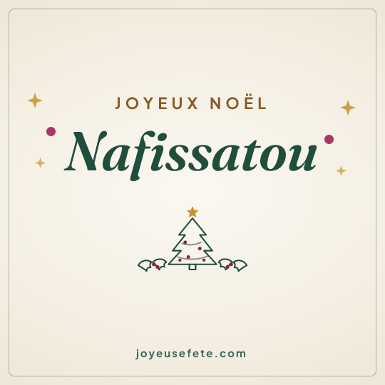Image carrée « Joyeux Noël Nafissatou » pour WhatsApp