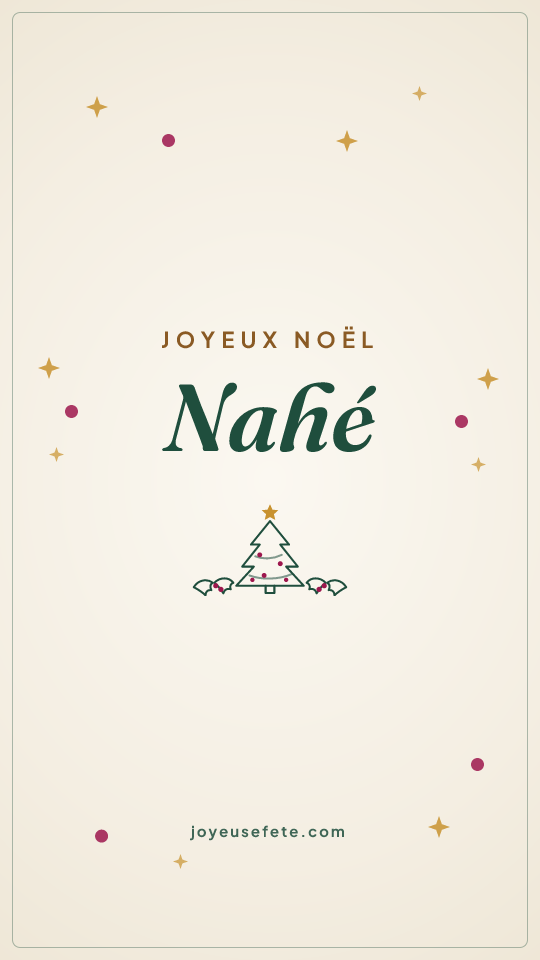 Image « Joyeux Noël Nahé » au format story