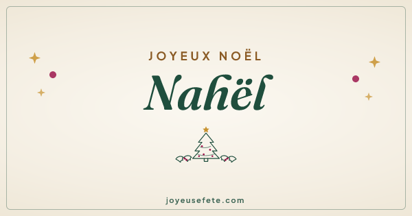 Image « Joyeux Noël Nahël » au format large