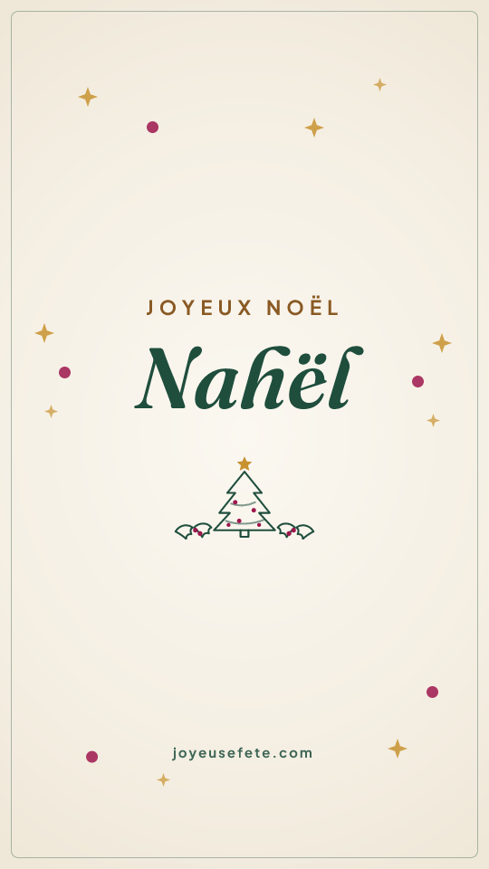 Image « Joyeux Noël Nahël » au format story