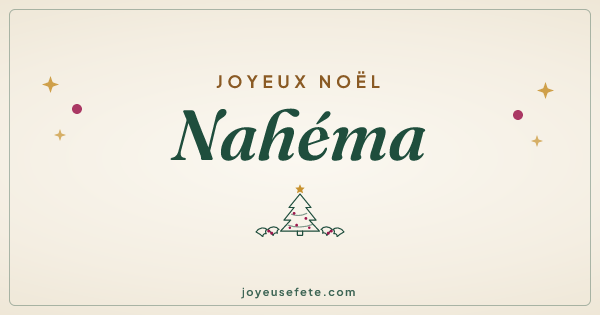 Image « Joyeux Noël Nahéma » au format large