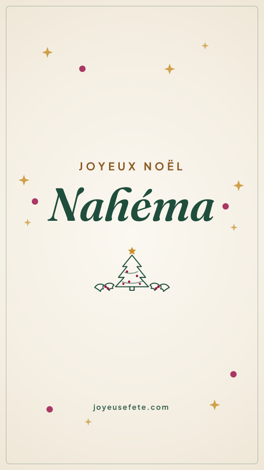 Image « Joyeux Noël Nahéma » au format story