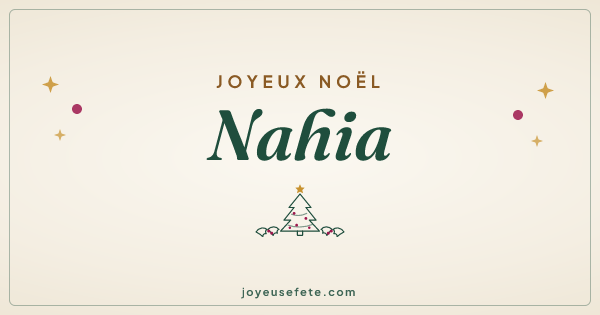Image « Joyeux Noël Nahia » au format large