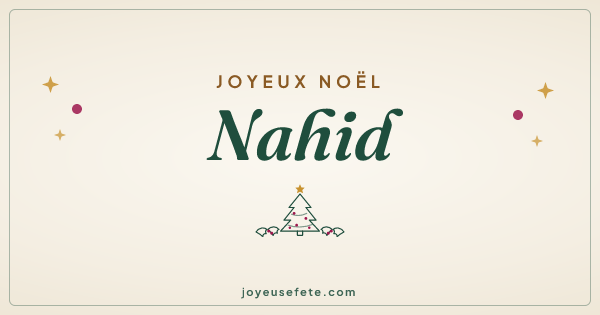 Image « Joyeux Noël Nahid » au format large
