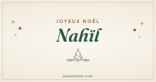 Image « Joyeux Noël Nahïl » au format large