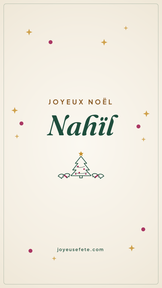 Image « Joyeux Noël Nahïl » au format story