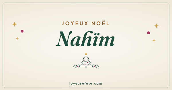 Image « Joyeux Noël Nahïm » au format large