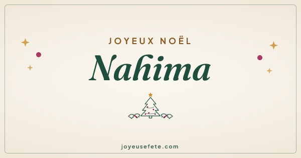 Image « Joyeux Noël Nahima » au format large