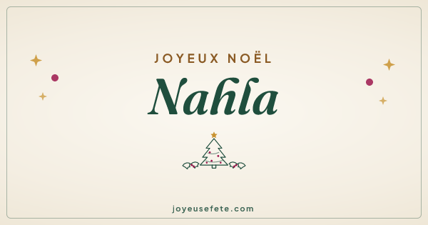 Image « Joyeux Noël Nahla » au format large