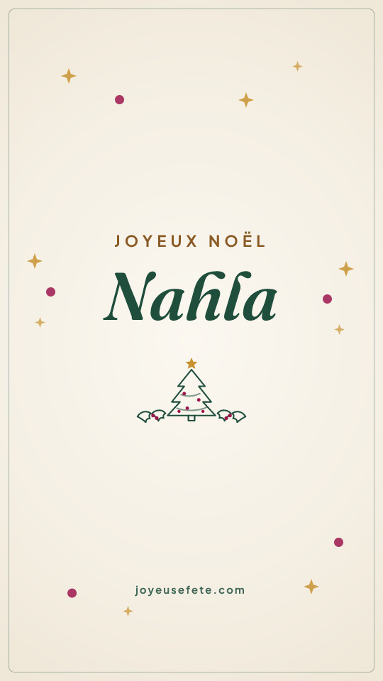 Image « Joyeux Noël Nahla » au format story