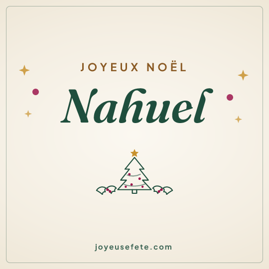 Image carrée « Joyeux Noël Nahuel » pour WhatsApp