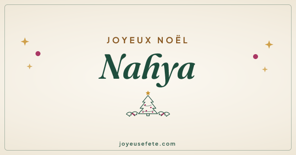 Image « Joyeux Noël Nahya » au format large
