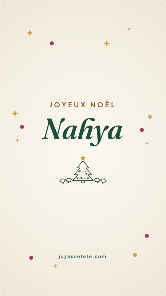 Image « Joyeux Noël Nahya » au format story