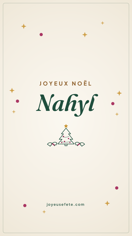 Image « Joyeux Noël Nahyl » au format story
