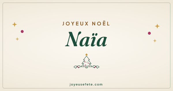 Image « Joyeux Noël Naïa » au format large