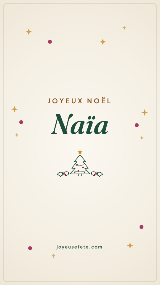 Image « Joyeux Noël Naïa » au format story