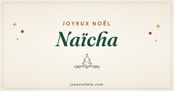 Image « Joyeux Noël Naïcha » au format large