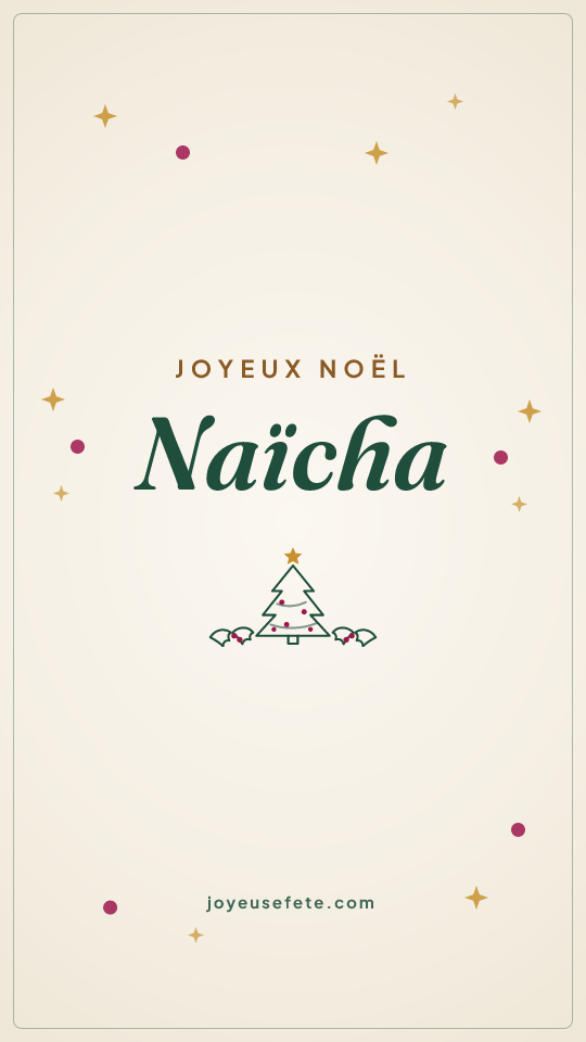 Image « Joyeux Noël Naïcha » au format story