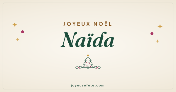 Image « Joyeux Noël Naïda » au format large