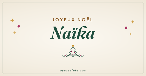 Image « Joyeux Noël Naïka » au format large