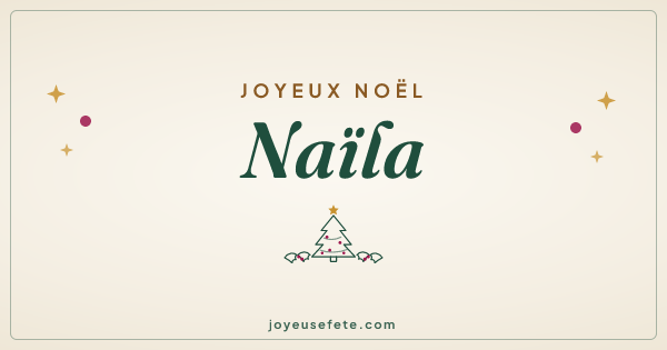 Image « Joyeux Noël Naïla » au format large