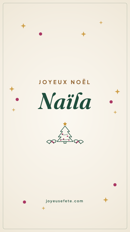 Image « Joyeux Noël Naïla » au format story