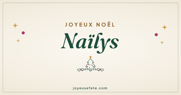 Image « Joyeux Noël Naïlys » au format large