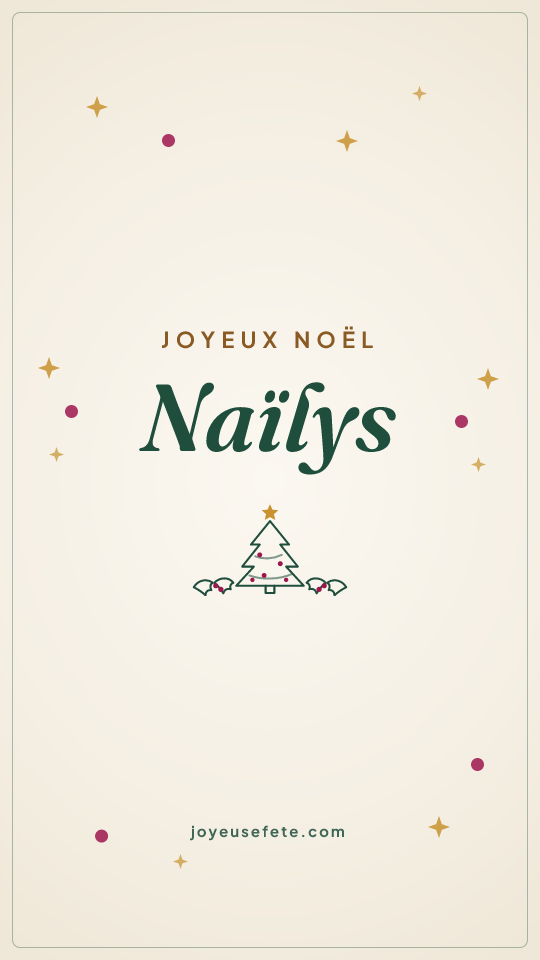 Image « Joyeux Noël Naïlys » au format story