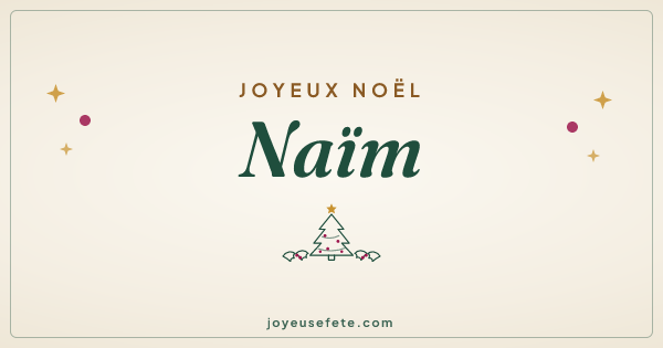 Image « Joyeux Noël Naïm » au format large