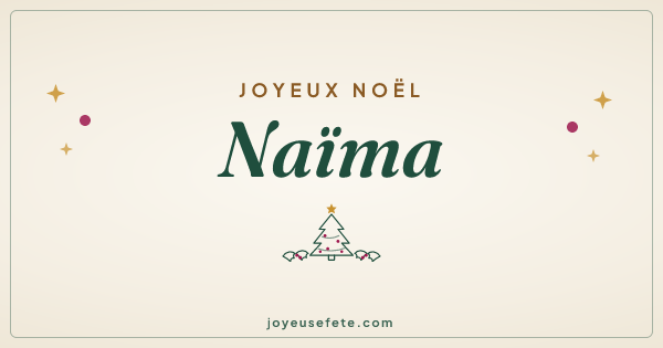 Image « Joyeux Noël Naïma » au format large