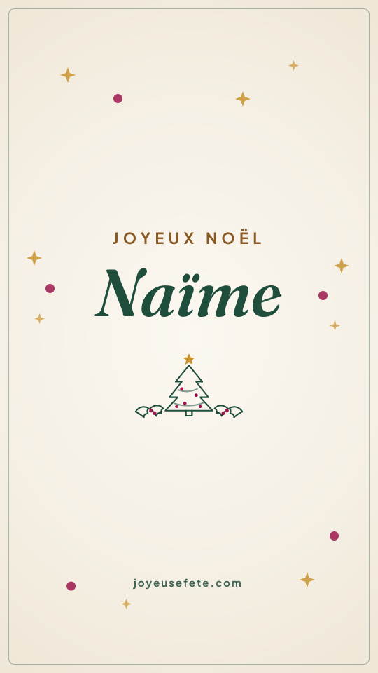 Image « Joyeux Noël Naïme » au format story