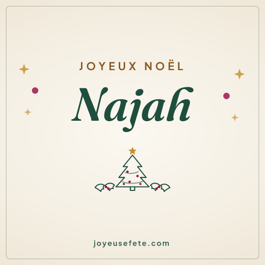 Image carrée « Joyeux Noël Najah » pour WhatsApp