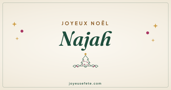 Image « Joyeux Noël Najah » au format large