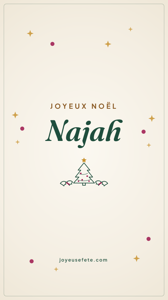 Image « Joyeux Noël Najah » au format story