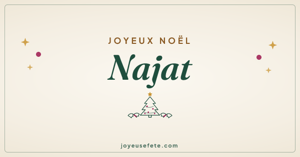 Image « Joyeux Noël Najat » au format large