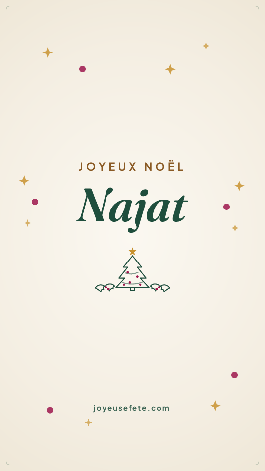 Image « Joyeux Noël Najat » au format story