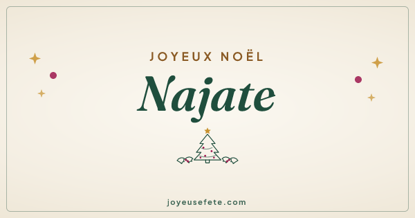 Image « Joyeux Noël Najate » au format large