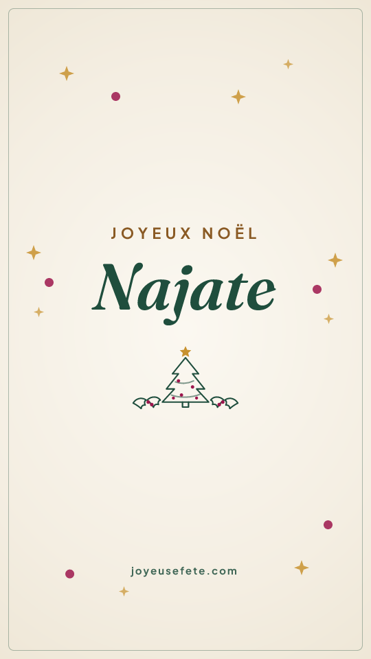 Image « Joyeux Noël Najate » au format story
