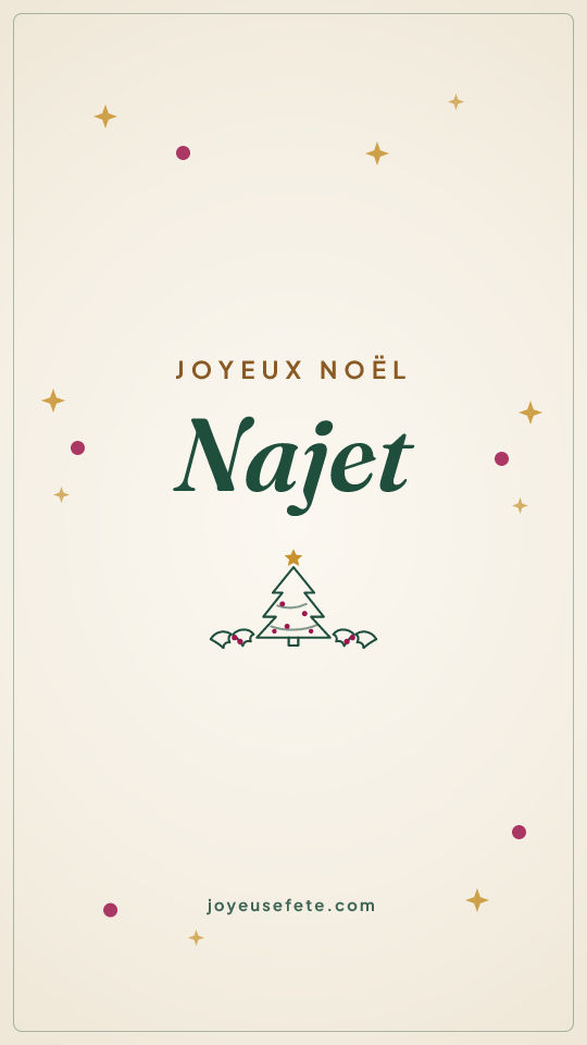 Image « Joyeux Noël Najet » au format story