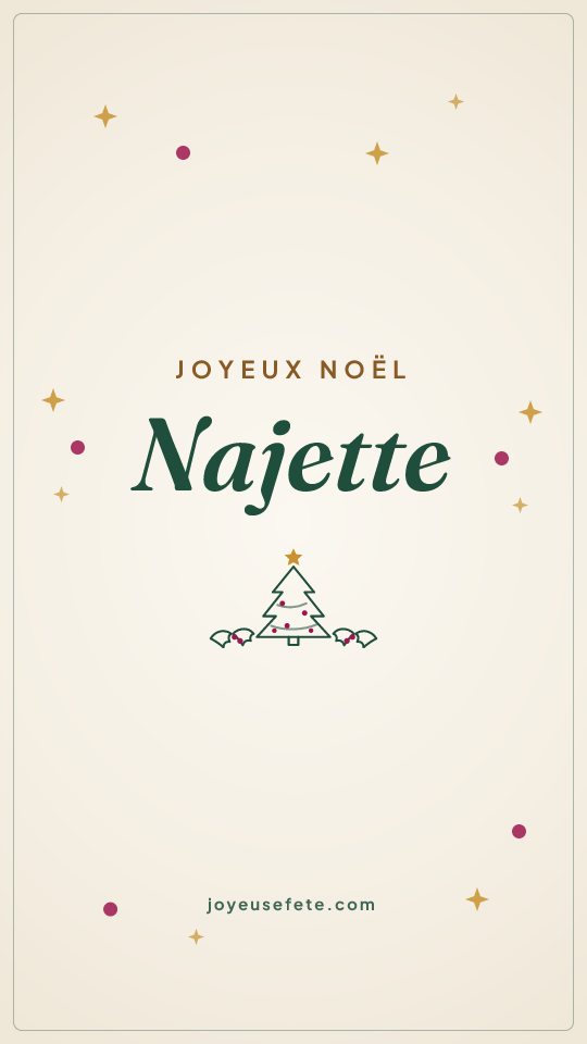 Image « Joyeux Noël Najette » au format story